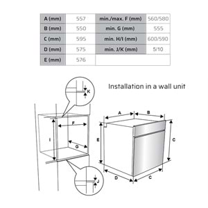 SBM6510X3D VOX Ankastre Silver Fırın